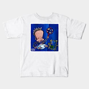 Baby Ape with Rattle and Teddy Bear Kids T-Shirt